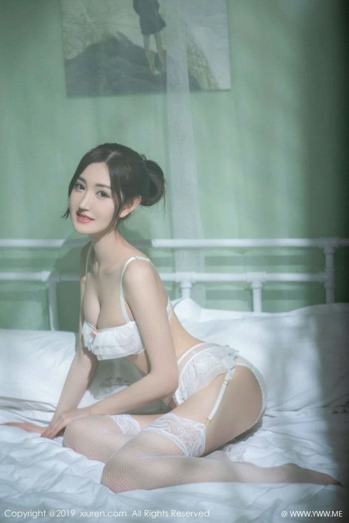 [XiuRen秀人网] 2019.09.23 No.1693 沈梦瑶 吊袜 蕾丝-像素点